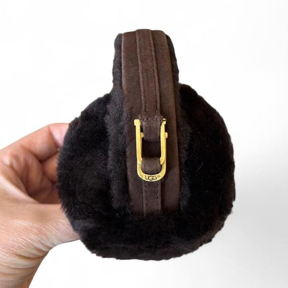 UGG Shearling Chocolate Earmuffs – Cozy Winter O/S - Picture 6 of 8